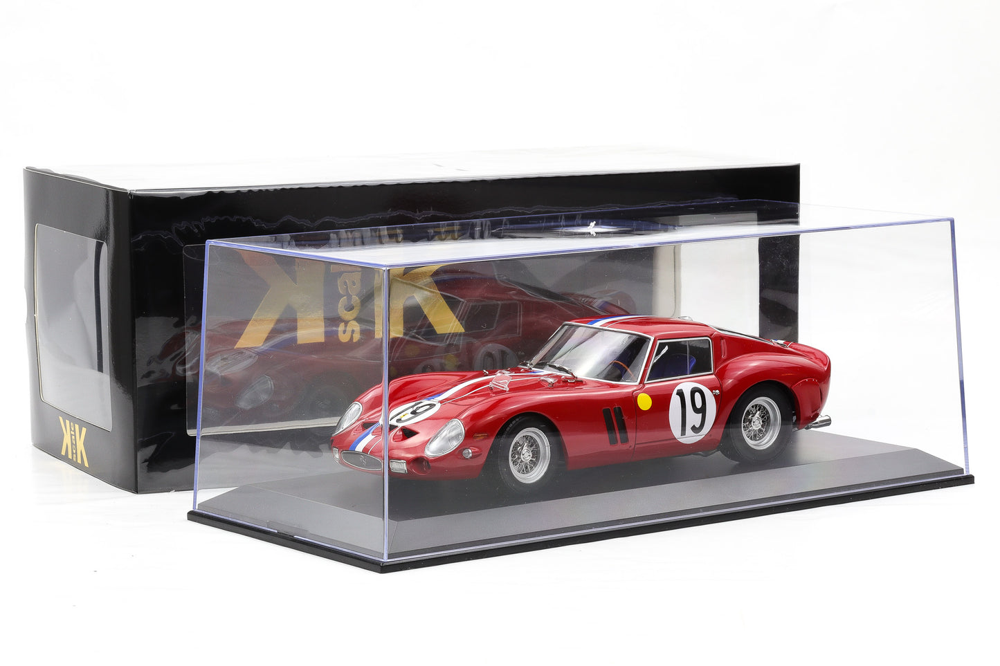 1:18 Ferrari 250 GTO #19 2nd 24h LeMans 1962 Guichet, Noblet KK Scale + Vitrine