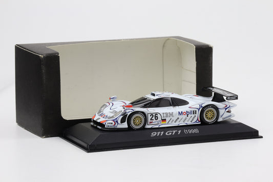 1:43 Minichamps Porsche GT1 Black Window Winner 24H Le Mans 1998 WAP