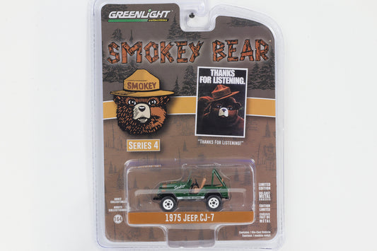 1:64 Greenlight 1975 Jeep CJ-7 Smokey Bear