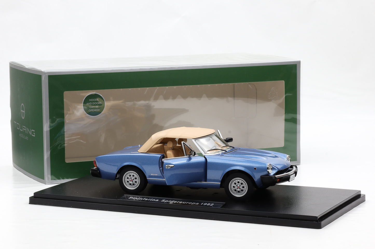 1:18 (Fiat 124 Spider) Pininfarina Spidereuropa 1982 azzuro metallic Touring Modelcars