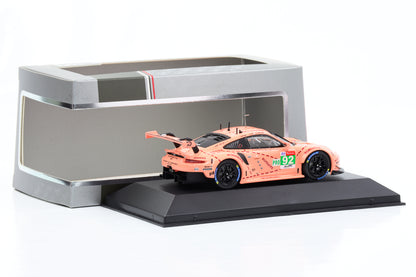 1:43 Porsche 911 991 RSR #92 vincitrice classe LMGTE 24h LeMans 2018 Pink Pig IXO