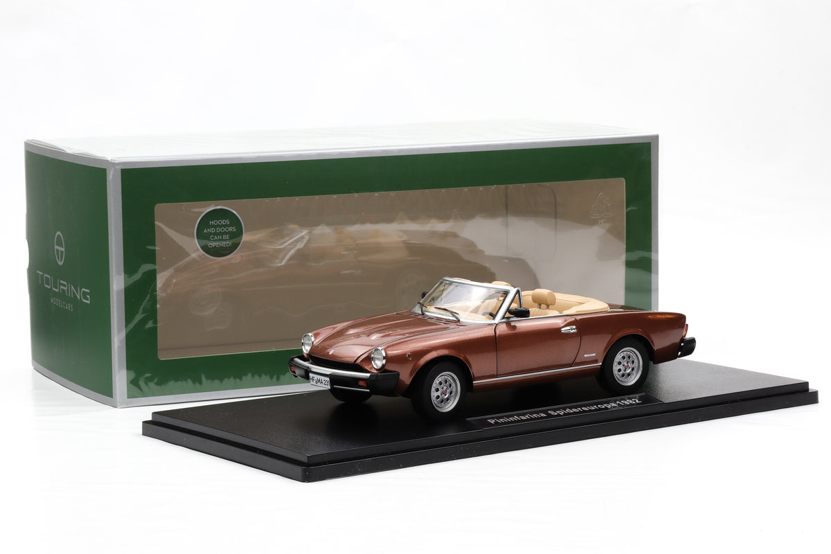 1:18( Fiat 124 Spider)  Pininfarina Spidereuropa 1982 marrone chiaro Touring Modelcars
