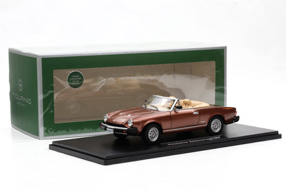 1:18( Fiat 124 Spider)  Pininfarina Spidereuropa 1982 marrone chiaro Touring Modelcars