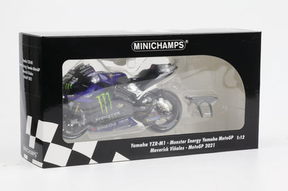 1:12 Yamaha YZR-M1 Monster Maverick Vinales MotoGP 2021 Minichamps