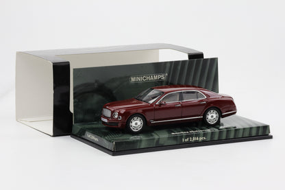 1:43 Minichamps Bentley Mulsanne 2010 red metallic - geringe Lackmängel