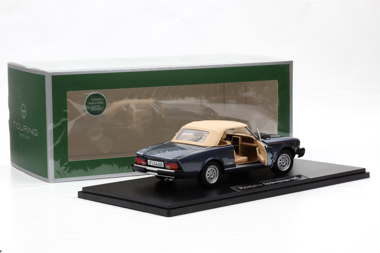 1:18 (Fiat 124 Spider) Pininfarina Spidereuropa 1982 blu medio metallic Touring Modelcars