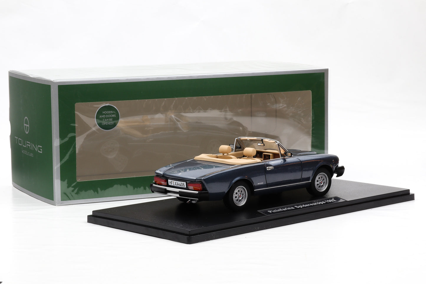 1:18 (Fiat 124 Spider) Pininfarina Spidereuropa 1982 blu medio metallic Touring Modelcars