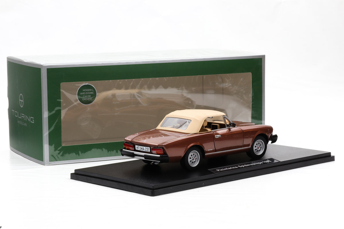 1:18( Fiat 124 Spider)  Pininfarina Spidereuropa 1982 marrone chiaro Touring Modelcars