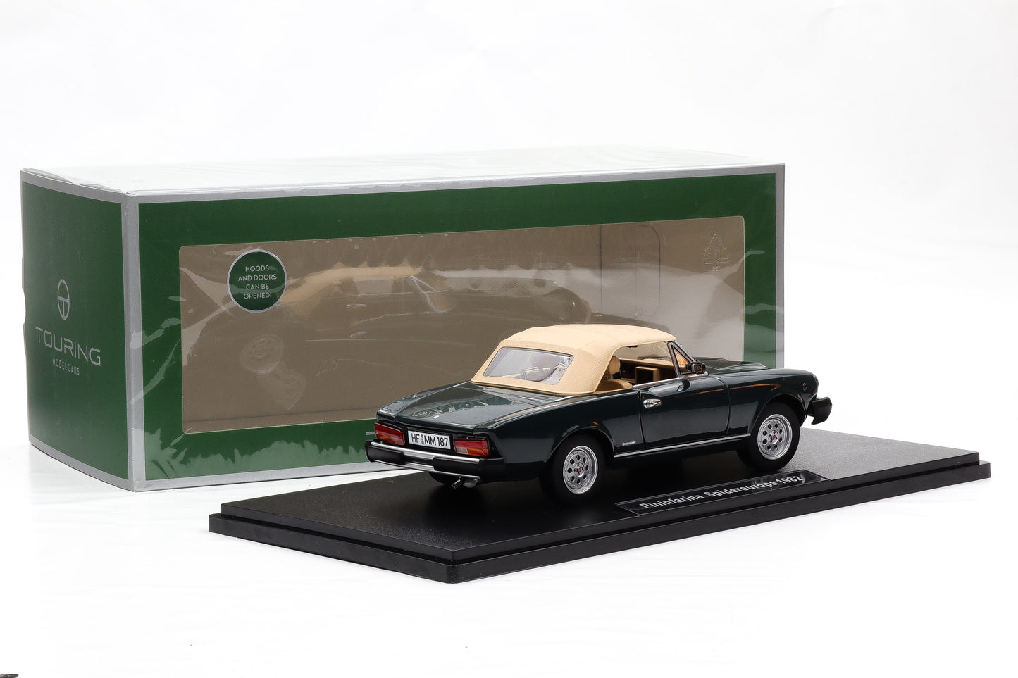 1:18 (Fiat 124 Spider) Pininfarina Spidereuropa 1982 verde scuro Touring Modelcars