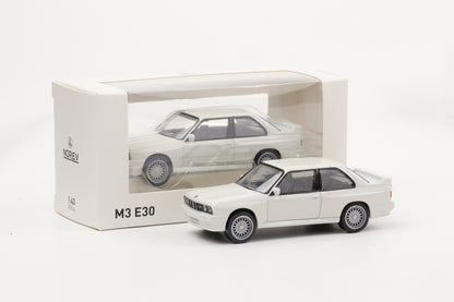 1:43 BMW M3 E30 1986 weiss Norev Jet Car diecast