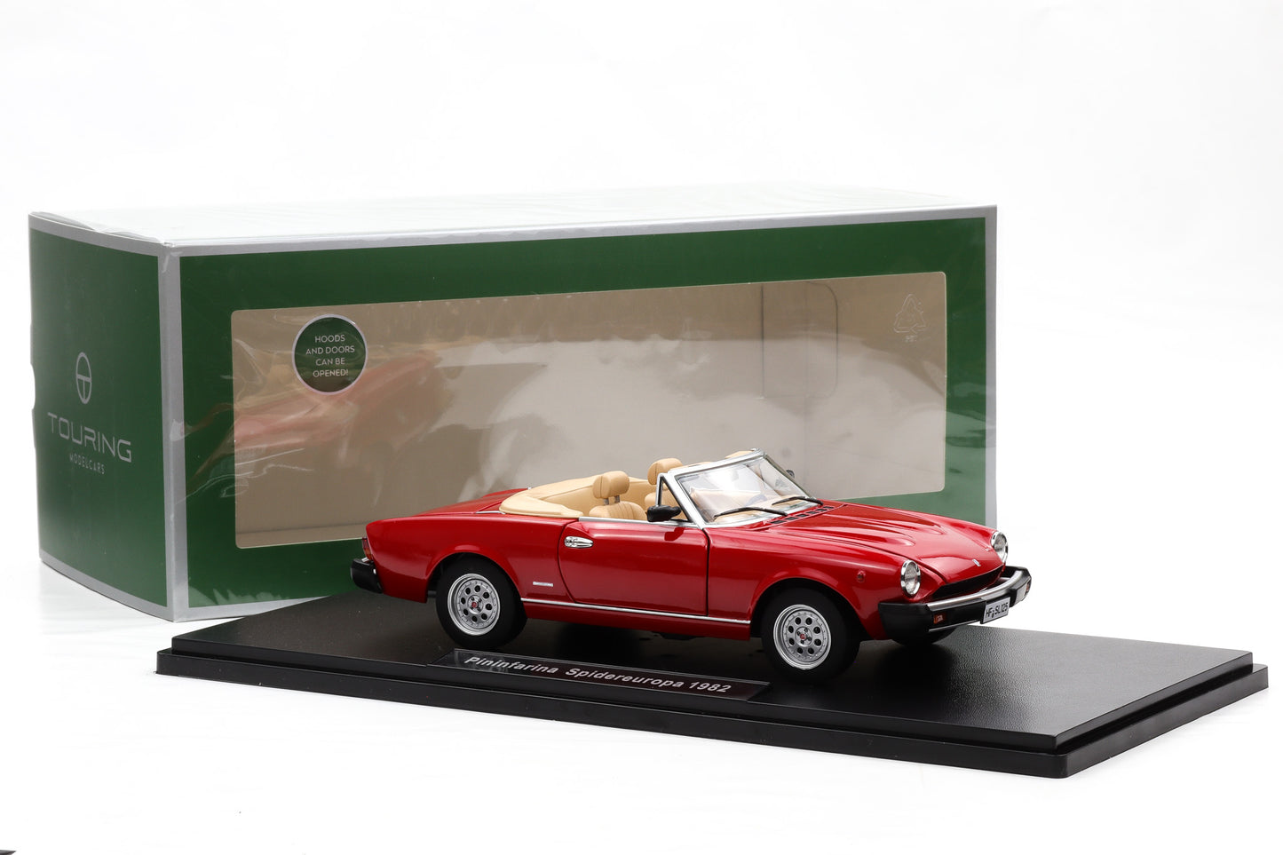 1:18 (Fiat 124 Spider) Pininfarina Spidereuropa 1982 rosso vivo Touring Modelcars