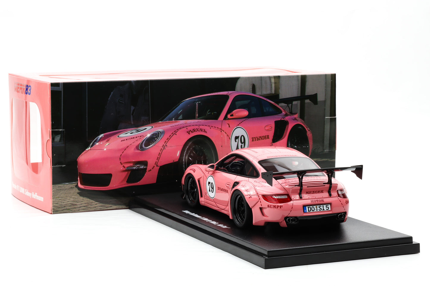 1:18 Porsche 911 (997) Turbo S LBWK Sidney Hoffmann "Die Sau" #79 pink WERK83