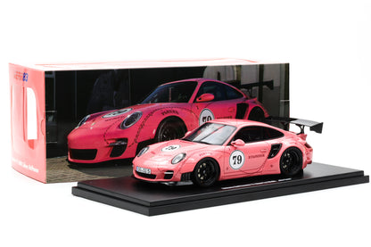 1:18 Porsche 911 (997) Turbo S LBWK Sidney Hoffmann "Die Sau" #79 pink WERK83