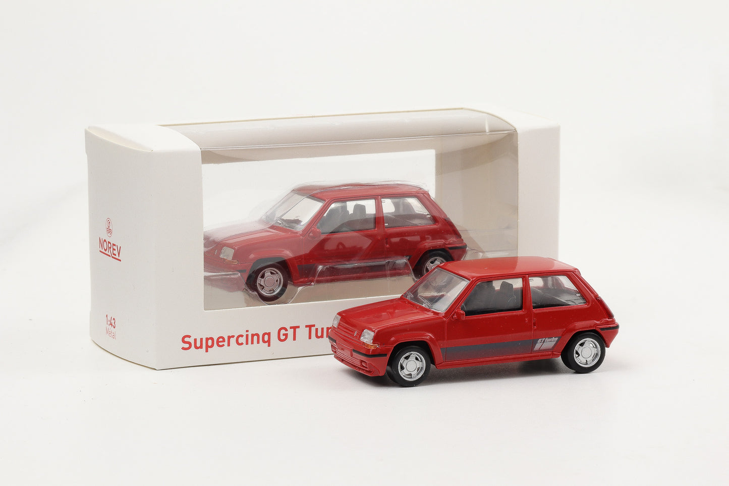1:43 Renault R5 Supercinq GT Turbo rot Jet Car Norev diecast 510539