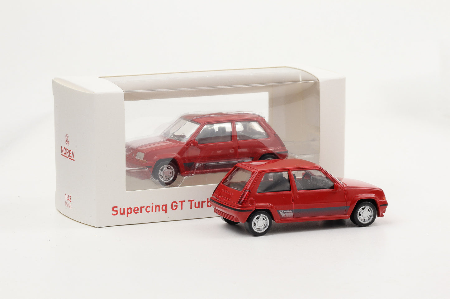 1:43 Renault R5 Supercinq GT Turbo rot Jet Car Norev diecast 510539