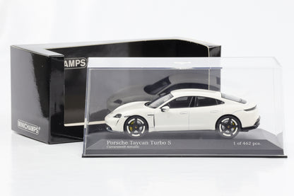 1:43 Porsche Taycan Turbo S Carrara branco metálico Minichamps