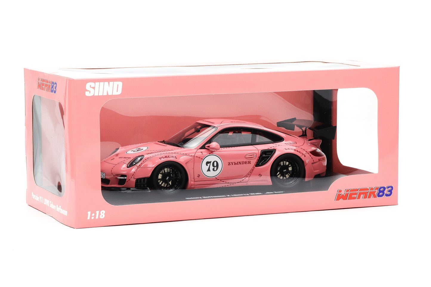 1:18 Porsche 911 (997) Turbo S LBWK Sidney Hoffmann "Die Sau" #79 pink WERK83