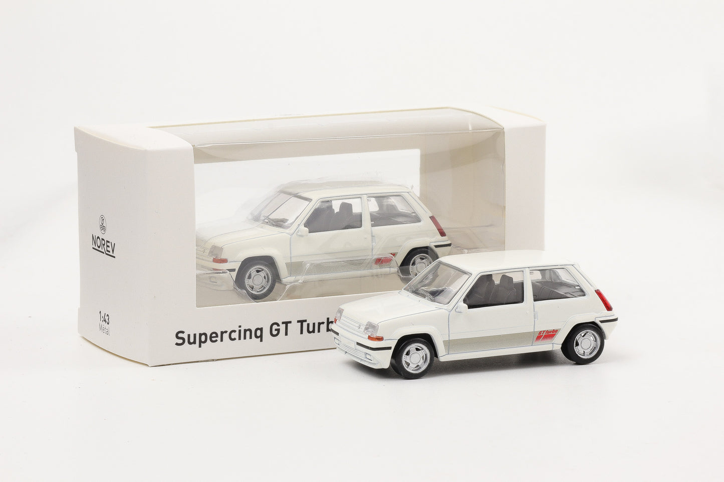 1:43 Renault R5 Supercinq GT Turbo weiss Jet Car Norev diecast 510538
