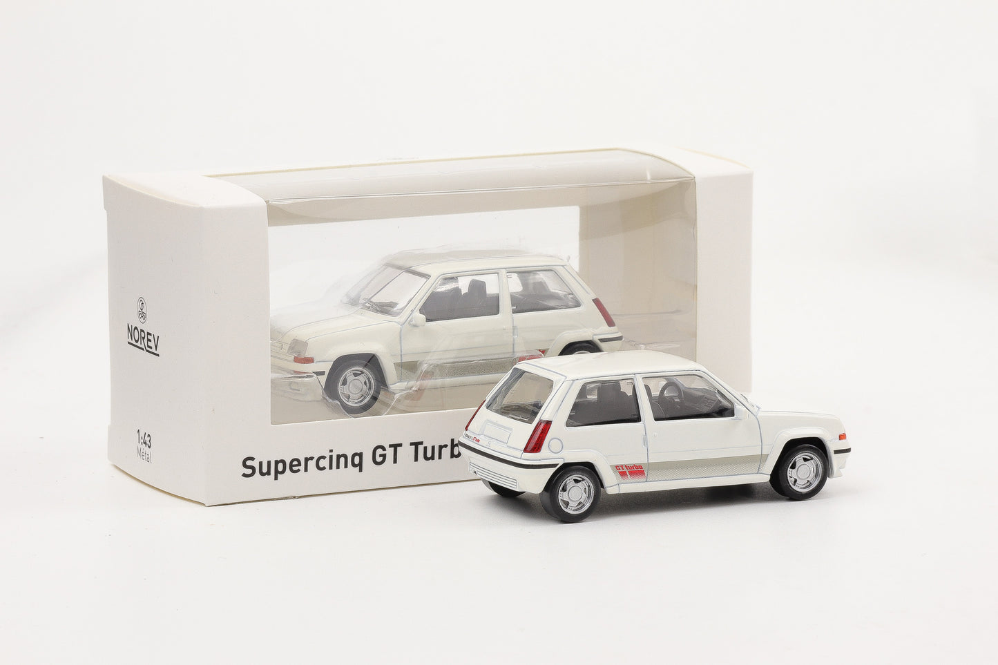 1:43 Renault R5 Supercinq GT Turbo weiss Jet Car Norev diecast 510538