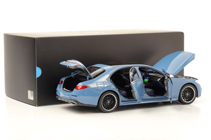 Rivenditore Norev Mercedes-Benz Classe S W223 2021 blu vintage in scala 1:18