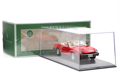 1:18 Fiat 124 Pininfarina Spidereuropa 1982 rosso vivo + Vitrine Touring Modelcars