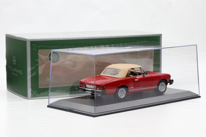 1:18 Fiat 124 Pininfarina Spidereuropa 1982 rosso vivo + Vitrine Touring Modelcars