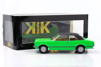 1:18 Ford Taunus GXL 1971 mit Vinyldach grün schwarz KK-Scale diecast