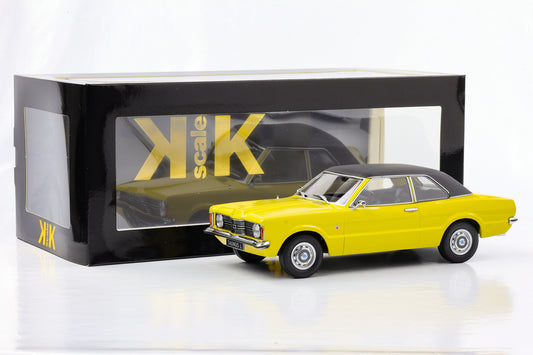 1:18 Ford Taunus L 1971 amarelo preto escala KK fundido
