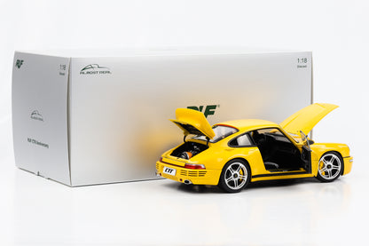 1:18 Porsche 911 RUF CTR Anniversary construído em 2017, amarelo flor Quase Real
