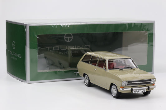 1:18 Touring Modelcars Opel Kadett B Caravan 1972 sierra beige diecast