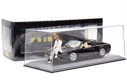 1:18 Ferrari 328 GTS 1985 Movie TV Series Miami Vice + Figur Sonny + Vitrine KK