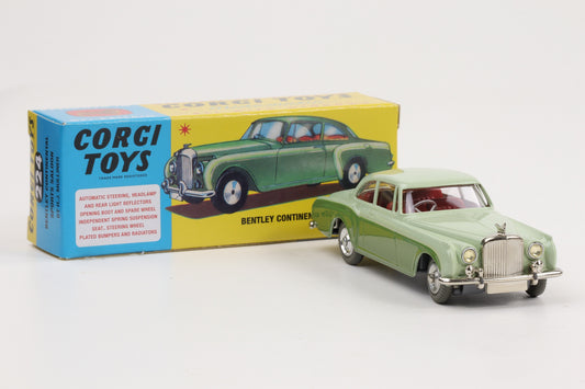 1:50 Corgi Toys Bentley Continental Sports Limousine beige-grün Nr. 224 Repro