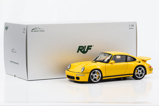 1:18 Porsche 911 RUF CTR Anniversary construite en 2017, jaune fleur Presque réelle