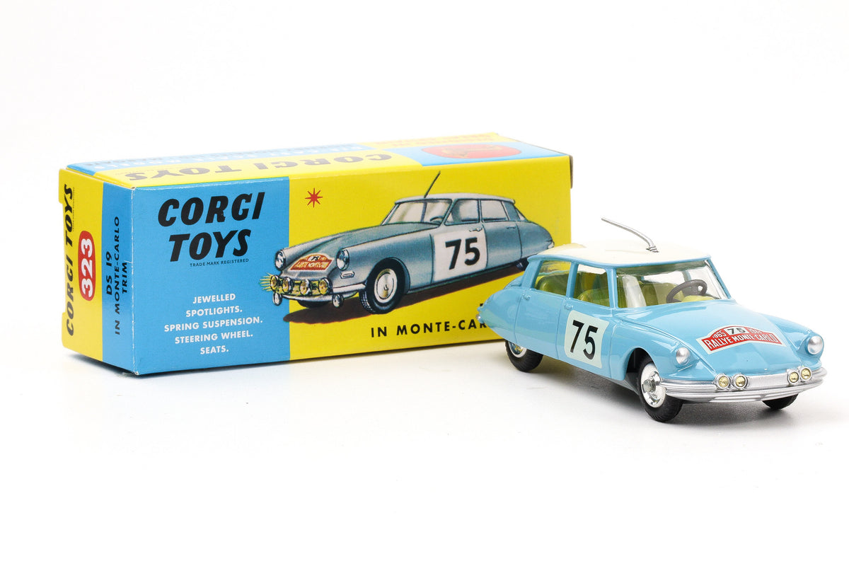 Corgi Model Car Toys Citroën DS Monte-Carlo-Trim hellblau Nr. 323 Repro