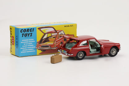 1:45 Corgi Toys MG Type B GT rot + Zubehör  Nr. 327 Repro