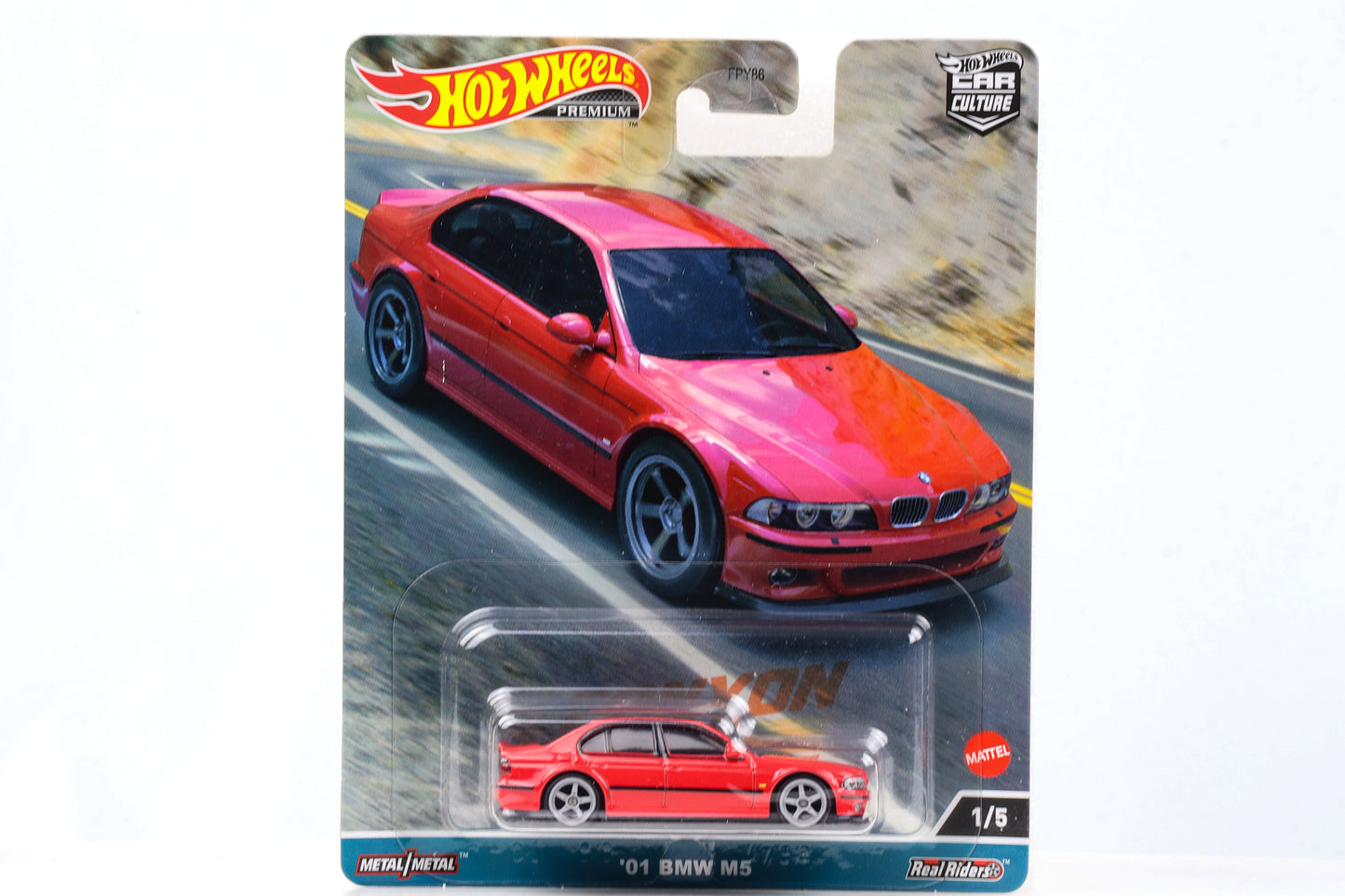 1:64 BMW M5 E39 red Hot wheels Canyon Warriors