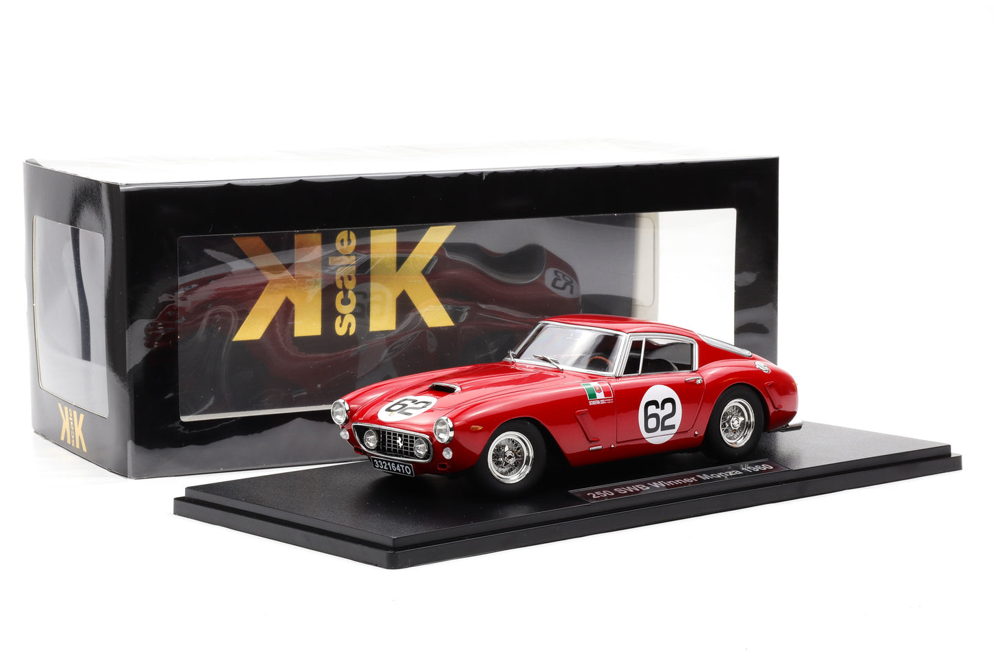 1:18 Ferrari 250 GT SWB #62 Winner Monza 1960 rot KK-Scale diecast