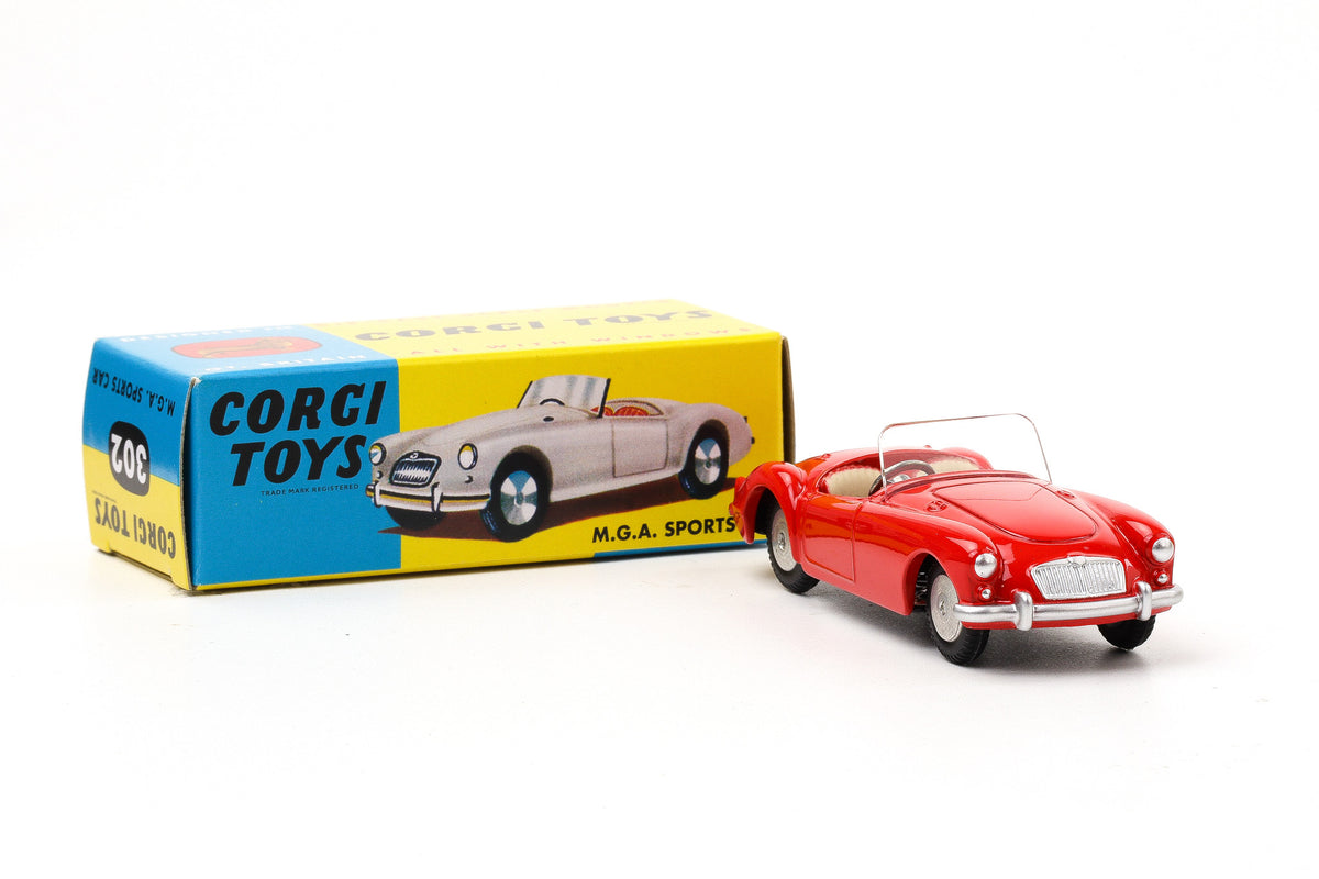 Corgi Model Club MGA Sports Car Cabrio rot 1:45 - Nr. 302 Repro