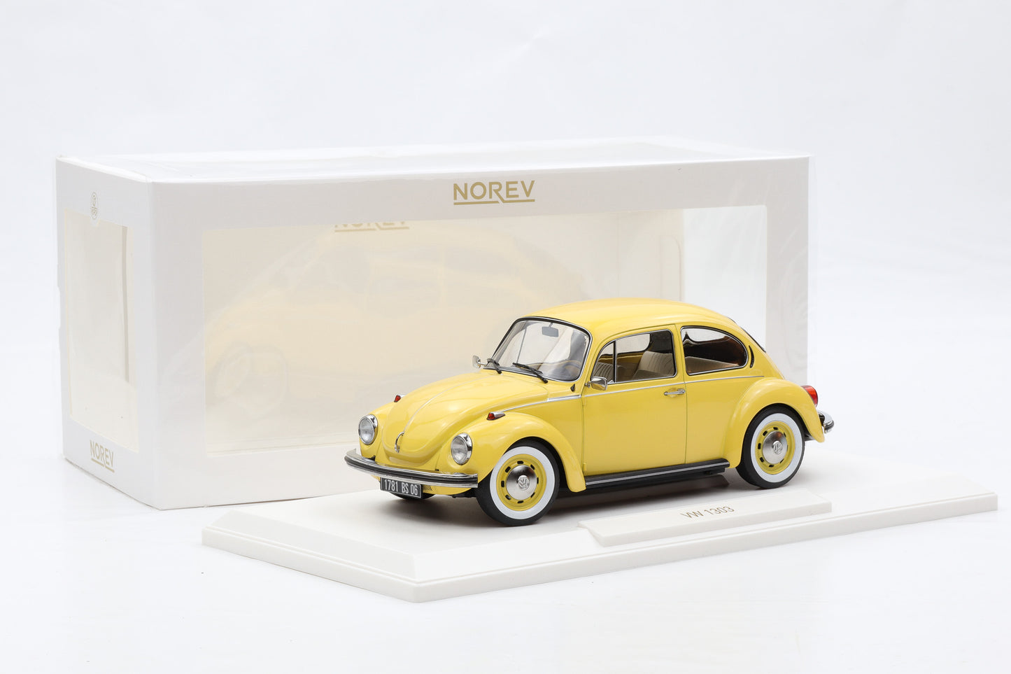 1:18 Norev VW Volkswagen Käfer 1303 Beetle 1973 Pastell Gelb 188675