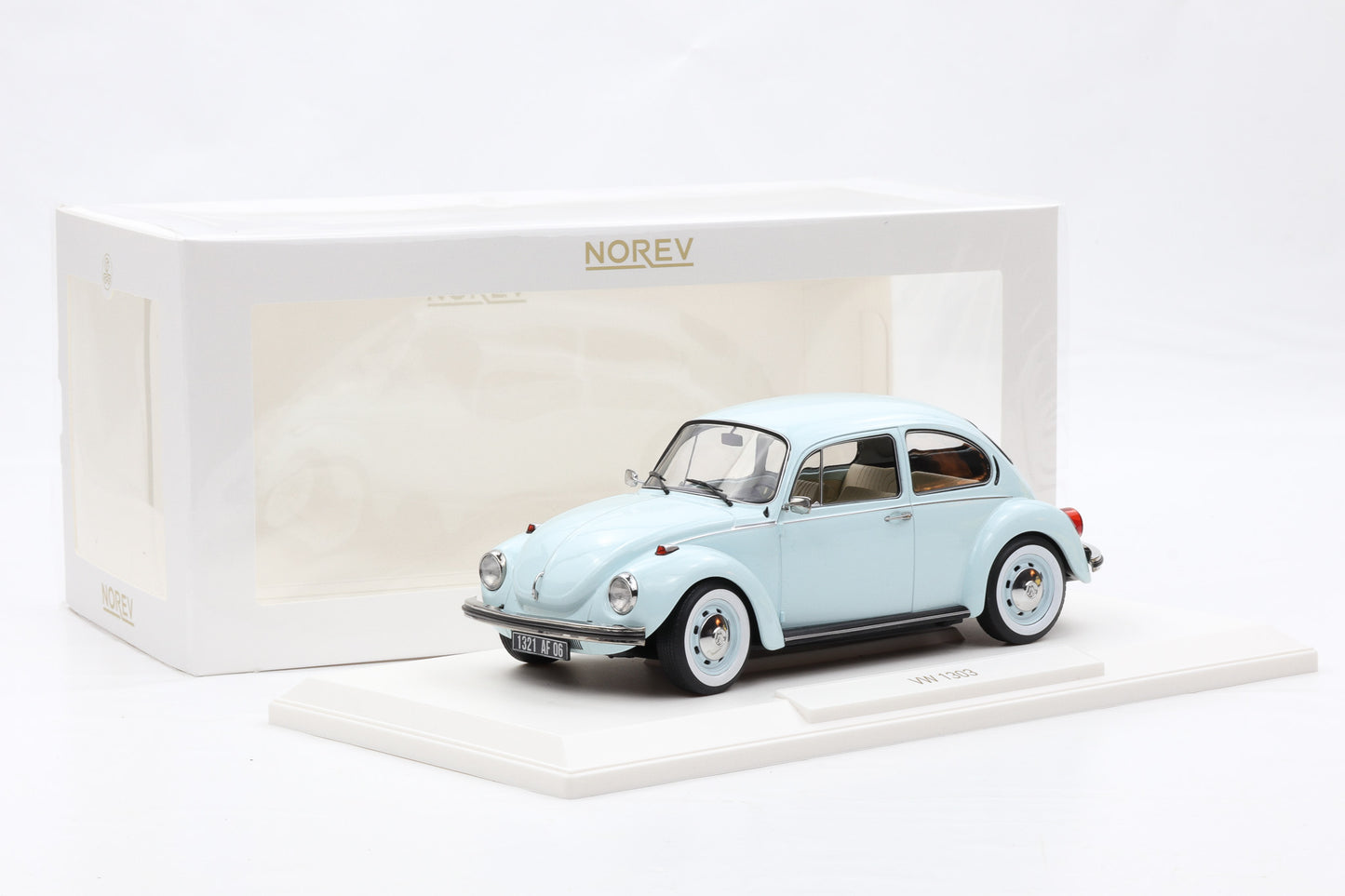 1:18 Norev VW Volkswagen Käfer 1303 Beetle 1973 Pastell Blau 188676