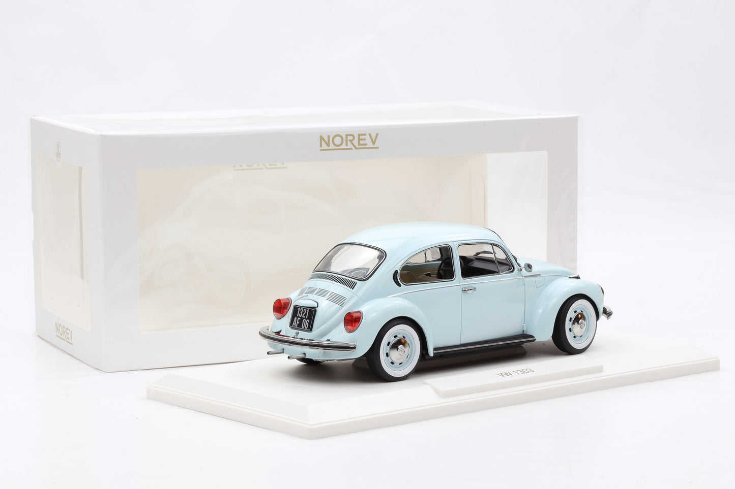 1:18 Norev VW Volkswagen Käfer 1303 Beetle 1973 Pastell Blau 188676