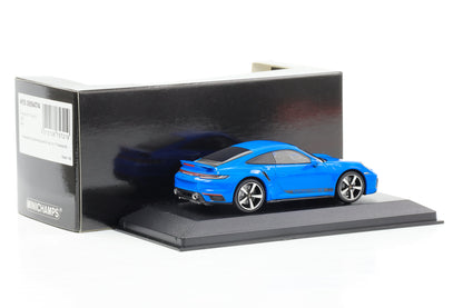 1:43 بورش 911 992 توربو S القرش الأزرق 2021 Minichamps