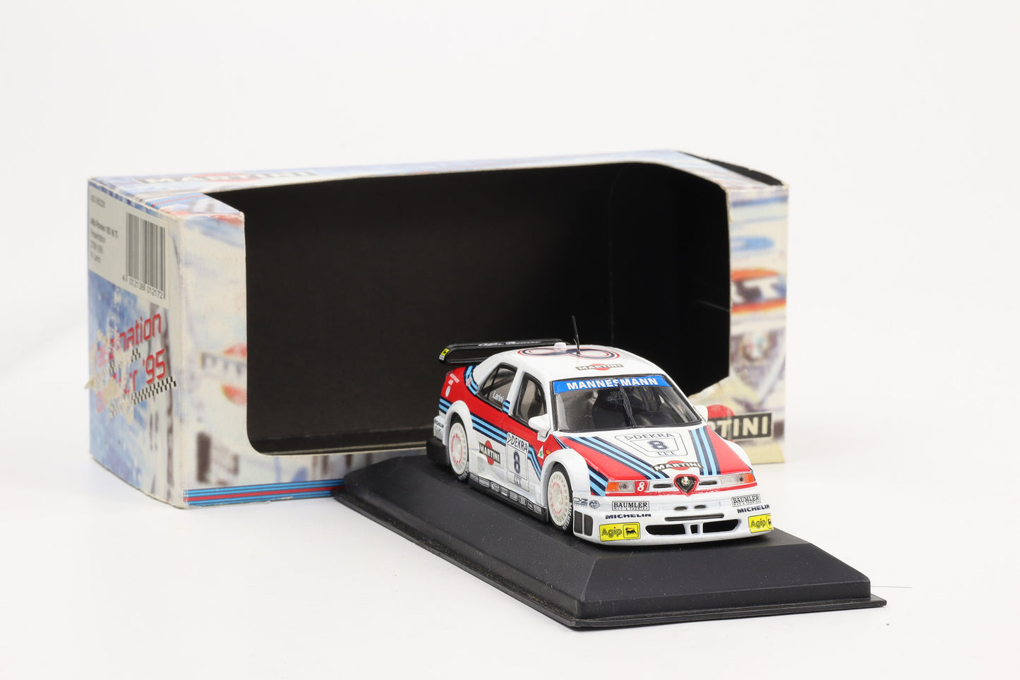 1:43 Minichamps Alfa Romeo 155 V6 TI DTM 1995 Martini Presentation Larini #8