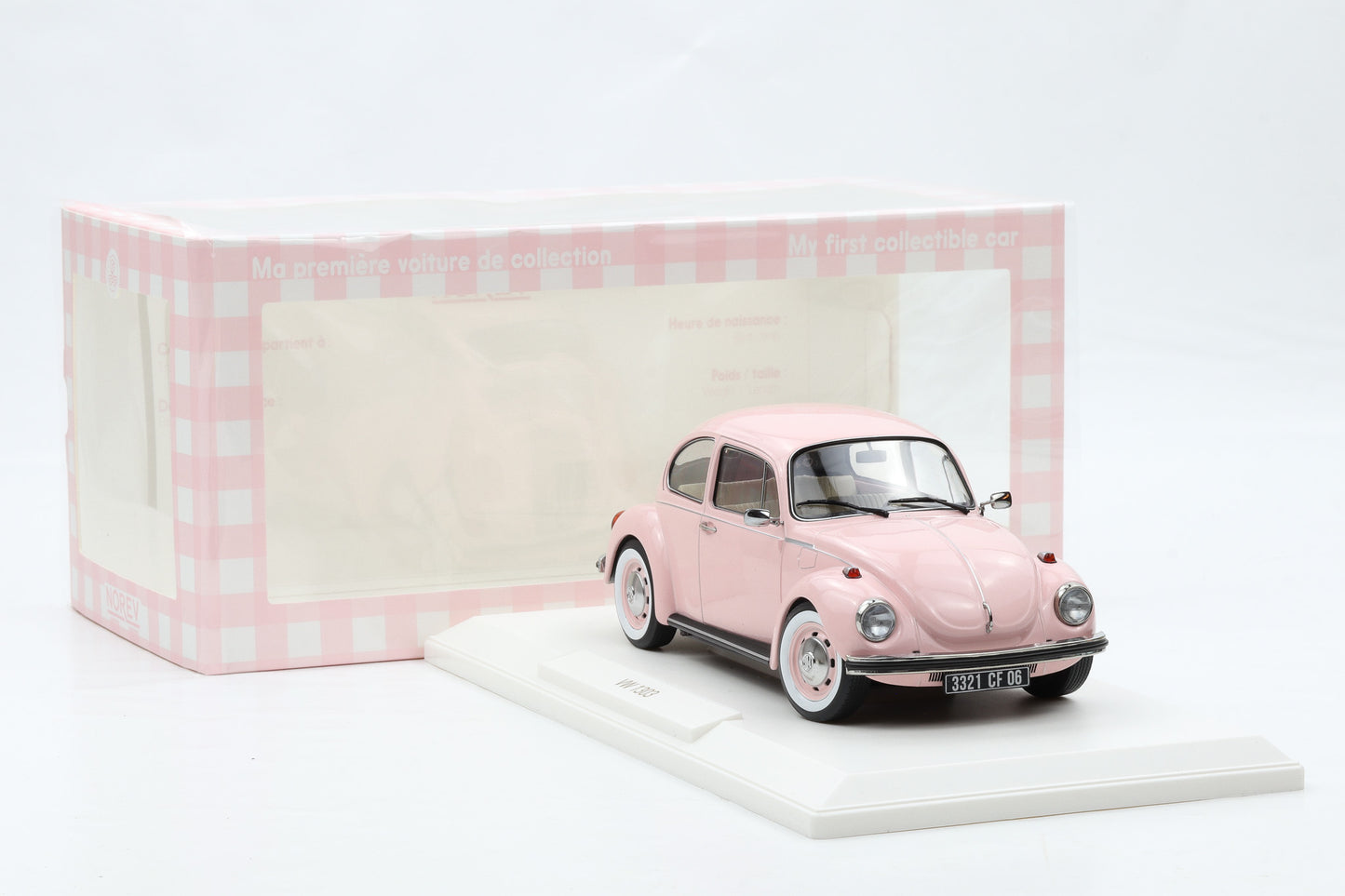 1:18 Norev VW Volkswagen Käfer 1303 Beetle 1973 Pastell Pink 188677