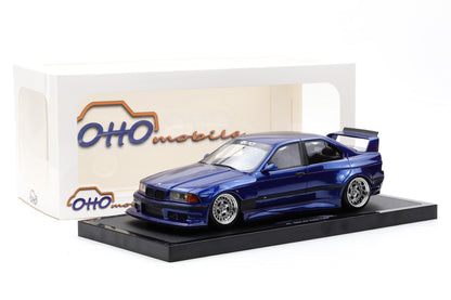 1:18 Otto Mobile BMW E36 LTO Sedan Turbo Khyzyl Saleem 2023 avusblau OT1174