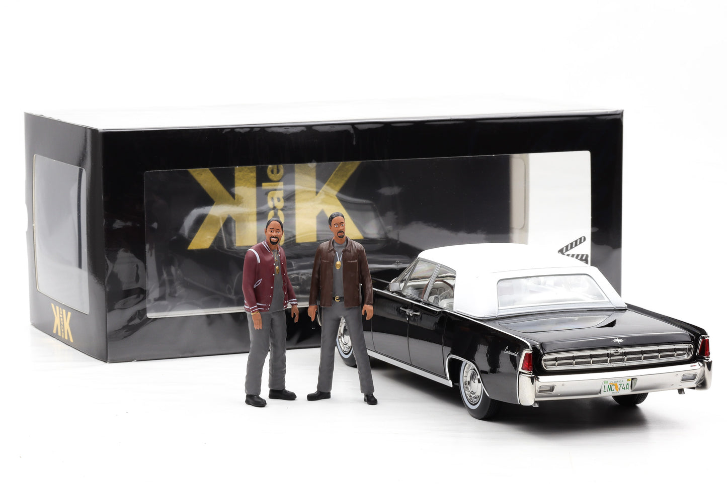 1:18 Lincoln Continental 1963 Movie Bad Boys schwarz + Figuren 1:18 KK-Scale