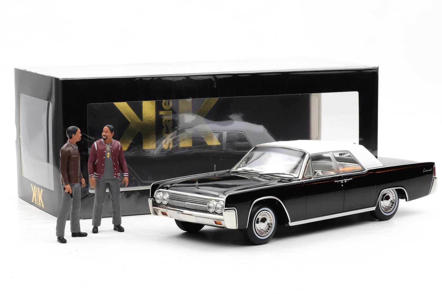 1:18 Lincoln Continental 1963 Movie Bad Boys schwarz + Figuren 1:18 KK-Scale