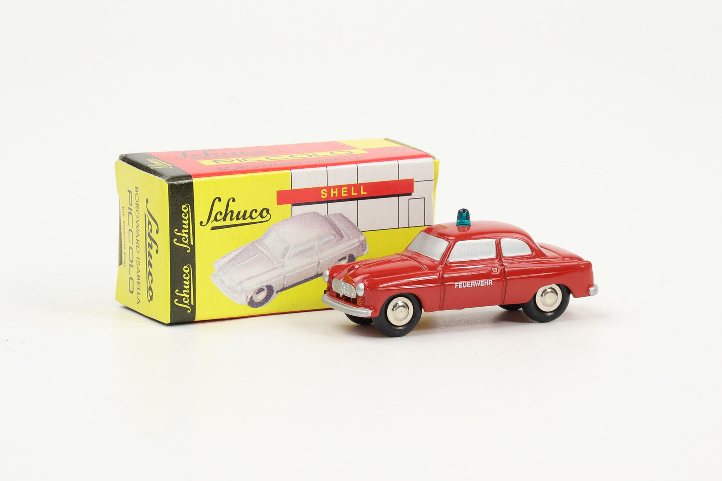 1:90 Schuco Piccolo Borgward Isabella Feuerwehr rot Celle 2000 Art.Nr. 01560