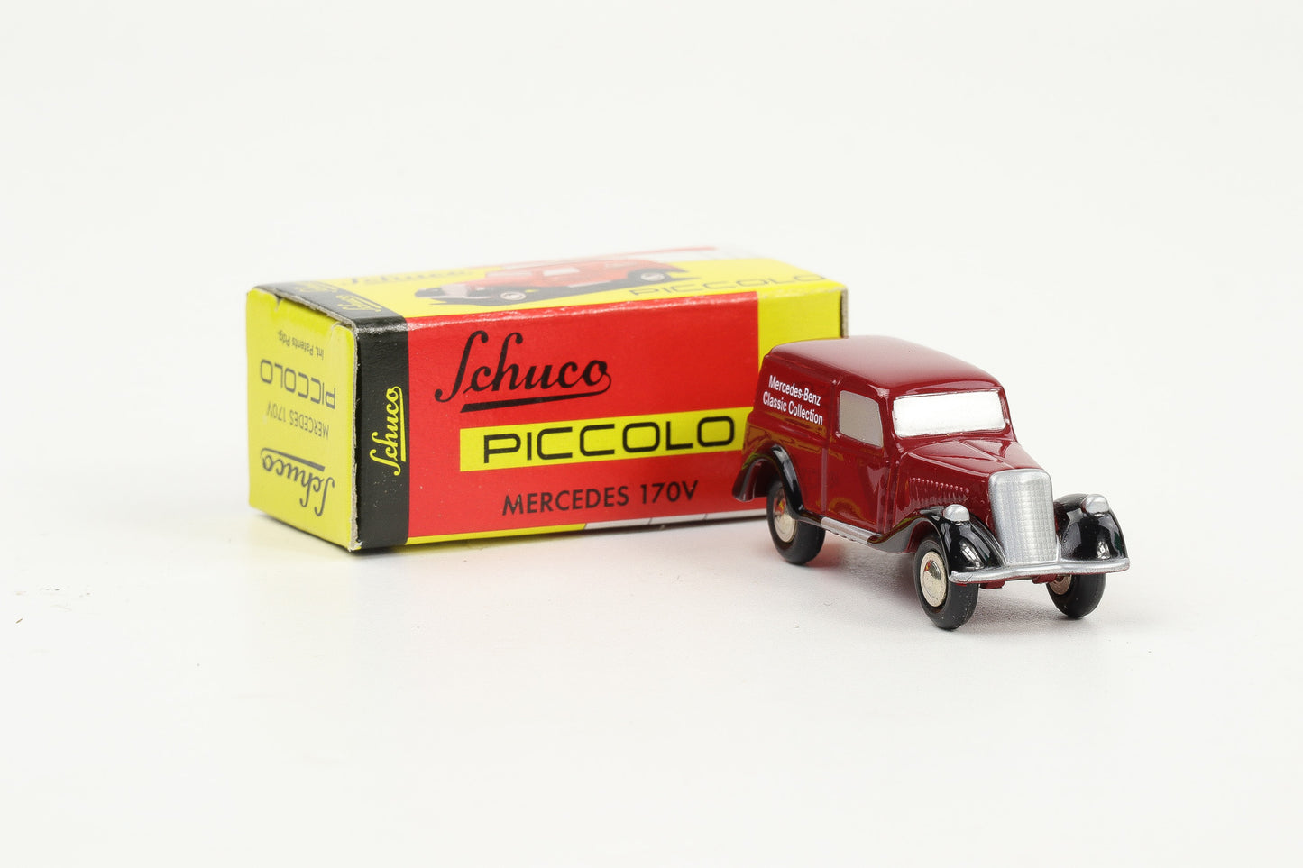 1:90 Schuco Piccolo Mercedes-Benz 170V Classic Collection dunkelrot-schwarz