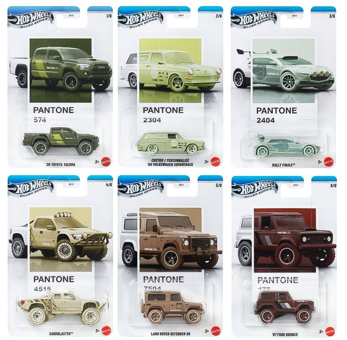 1:64 Hot Wheels Silver Series PANTONE einzeln JKY47-979B